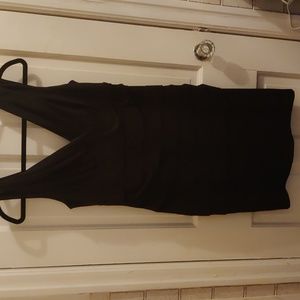 Fitted Vneck  Sleeveless Little Black Dress Size 8p